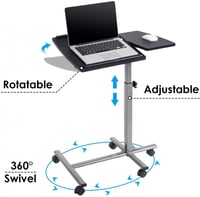 طاولة لابتوب تحكم حسب الحاجة لون أسود