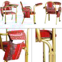 كرسي صلاة قماش يتحمل وزن حتى 200 كيلو - أحمر