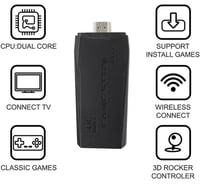 جهاز تشغيل ألعاب فيديو رقمية 4K مدمج مع وحدات تحكم...