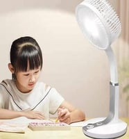 مروحة مكتبيه قابل للطي اضاءه ليد تحكم بالسرعه للمر...