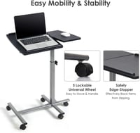 طاولة لابتوب تحكم حسب الحاجة لون أسود