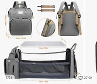 شنطه تتحول الى سرير للطفل متوفر جميع الالوان المعر...