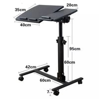 طاولة لابتوب تحكم حسب الحاجة لون أسود