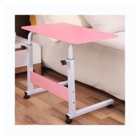 طاولة مكتب متحركة ، وردي