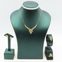 طقم ذهب التاج ألماسي إيطالي عيار 18 – وزن 6.45 جرا...