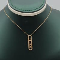 عقد ذهب المسيكاء تصميم الماسي عيار 18 وزن 2.14 جرا...