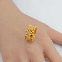 دبلة ذهب تصميم الرولكس عريضة عيار 21