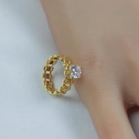 خاتم ذهب فخم عيار 18 تصميم رولكس ايطالي وزن 3 جرام