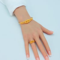 سوارة ذهب الدوريكاء مع الخاتم عيار 21 وزن 11.71 جر...