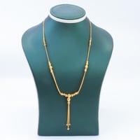 سلسال ذهب عيار 21 بتصميم ببلز انيق وزن 9.91 جرام