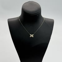 عقد ذهب تصميم الماسي عيار 18 وزن 0.9 جرام