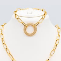 طقم ذهب الجنزير وزنه 15.5 جرام