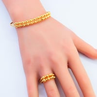 سوارة ذهب الدوريكاء مع الخاتم عيار 21 وزن 9.50 جرا...