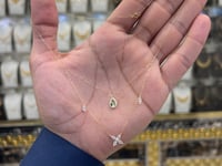 سلسال ذهب دورين تصميم الماسي عيار 18 وزن 1.1 جرام