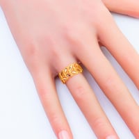 خاتم ذهب غصن الزيتون عيار 21