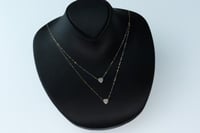 سلسال ذهب القلب دورين تصميم الماسي عيار 18