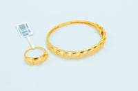 سوارة ذهب مع الخاتم عيار 21 وزن 11.97 جرام