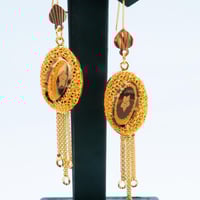 حلق ذهب دائري عيار 21 بتصميم فاخر وزن 4.16 جرام