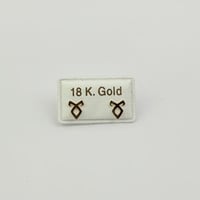 حلق ذهب عيار 18 طبي للاطفال وزن 0.3 جرام – تصميم م...