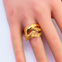 خاتم ذهب ايطالي مموج عيار 21