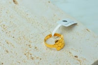 خاتم بتصميم خلية النحل ذهب عيار 21