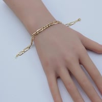 سوارة ذهب جنزير بحلقات متناسقة عيار 18 وزن 3.06 جر...