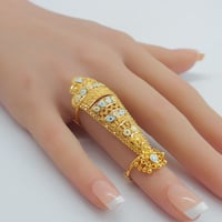 خاتم ذهب كبير عيار 21 بتصميم هندي وزن 11 جرام