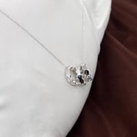 سلسال حلقات الشومية ذهب أبيض عيار 18 وزن 3.4 جرام