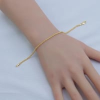 اسوارة ذهب مقمش بتصميم ناعم عيار 18 وزن 4.15 جرام