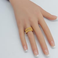 دبلة ذهب تصميم الرولكس عريضة عيار 21