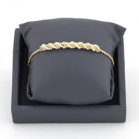 سوارة ذهب تصميم الولو عيار 18 وزن 1.3 جرام