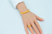 سوارة ذهب الدوريكاء مع الخاتم عيار 21 وزن 13.03 جر...