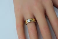 خاتم ذهب اللوف تصميم الماسي عيار 18 وزن