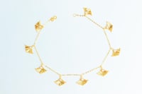 خلخال ذهب الصدفة مطعم بالولو الابيض عيار 21 وزن 3....