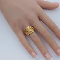 خاتم ذهب فخم عيار 21 وزن 1.8 جرام