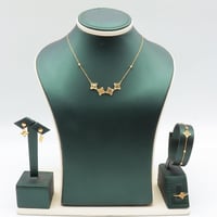 طقم ذهب ناعم عيار 18 وزن 6.28 جرام – تصميم راقي لل...