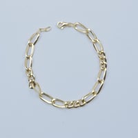 سوارة ذهب جنزير بحلقات متناسقة عيار 18 وزن 3.06 جر...