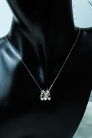 سلسال حلقات الشومية ذهب أبيض عيار 18 وزن 3.4 جرام