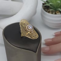 خاتم ذهب كبير عيار 21 موديل غصن الزيتون بتصميم الم...