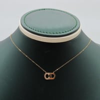 عقد ذهب عيار 18 تصميم ألماسي وزن 0.7 جرام بأسلوب ع...