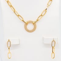 طقم ذهب الجنزير وزنه 15.5 جرام