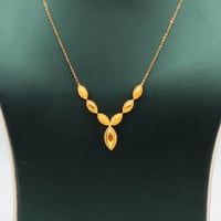 طقم ذهب البصمة عيار 21 وزن 4.45 جرام- تصميم عصري