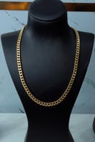 سلسال جنزير ذهب عيار 18 بتصميم كلاسيكي وزن 7.5 جرا...