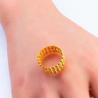 دبلة ذهب عريض اربعه ادوار عيار 21