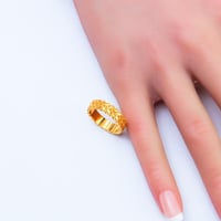 دبلة ذهب غصن الزيتون عيار 21 وزن 2.3 جرام