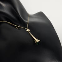 سلسال مارلي لون أخضر مميز ذهب عيار 18وزن 2.2 جرام