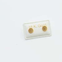 حلق ذهب طبي عيار 18 للأطفال وزن 0.3 جرام – تصميم م...