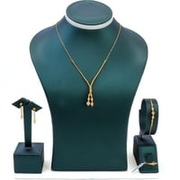 طقم ذهب تصميم كرات الدوريكاء عيار 21 وزن 7.10 جرام