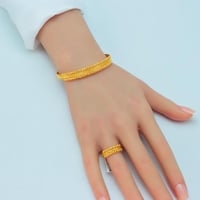 سوارة ذهب الدوريكاء مع الخاتم عيار 21 وزن 13.03 جر...