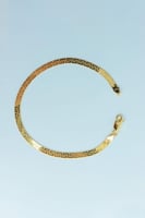 اسوارة ذهب ناعمه عيار 18 بتصميم فلات وزن 4.6 جرام